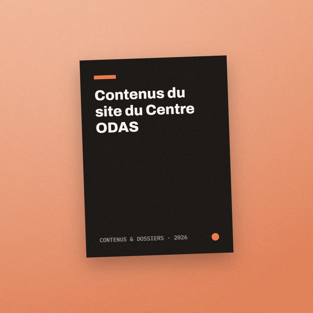 Couverture : Contenus du site du Centre ODAS