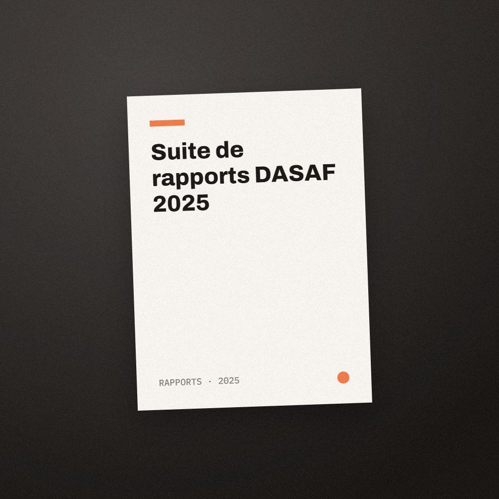 Couverture : Suite de rapports DASAF 2025