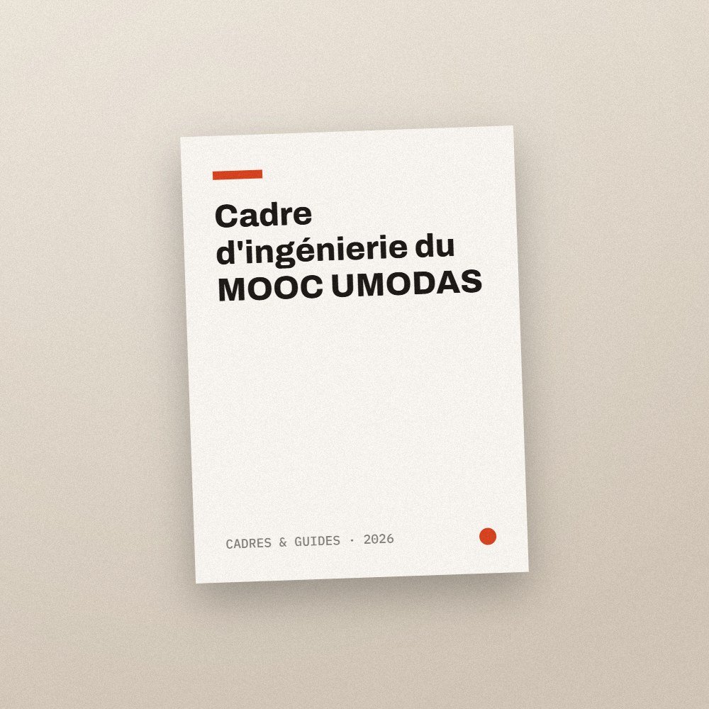 Couverture : Cadre d'ingénierie du MOOC UMODAS
