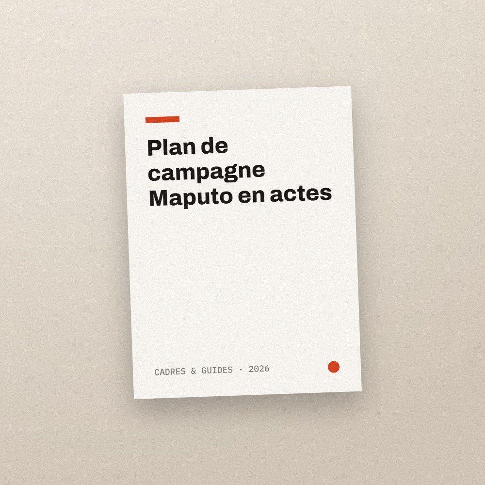 Couverture : Plan de campagne « Maputo en actes »