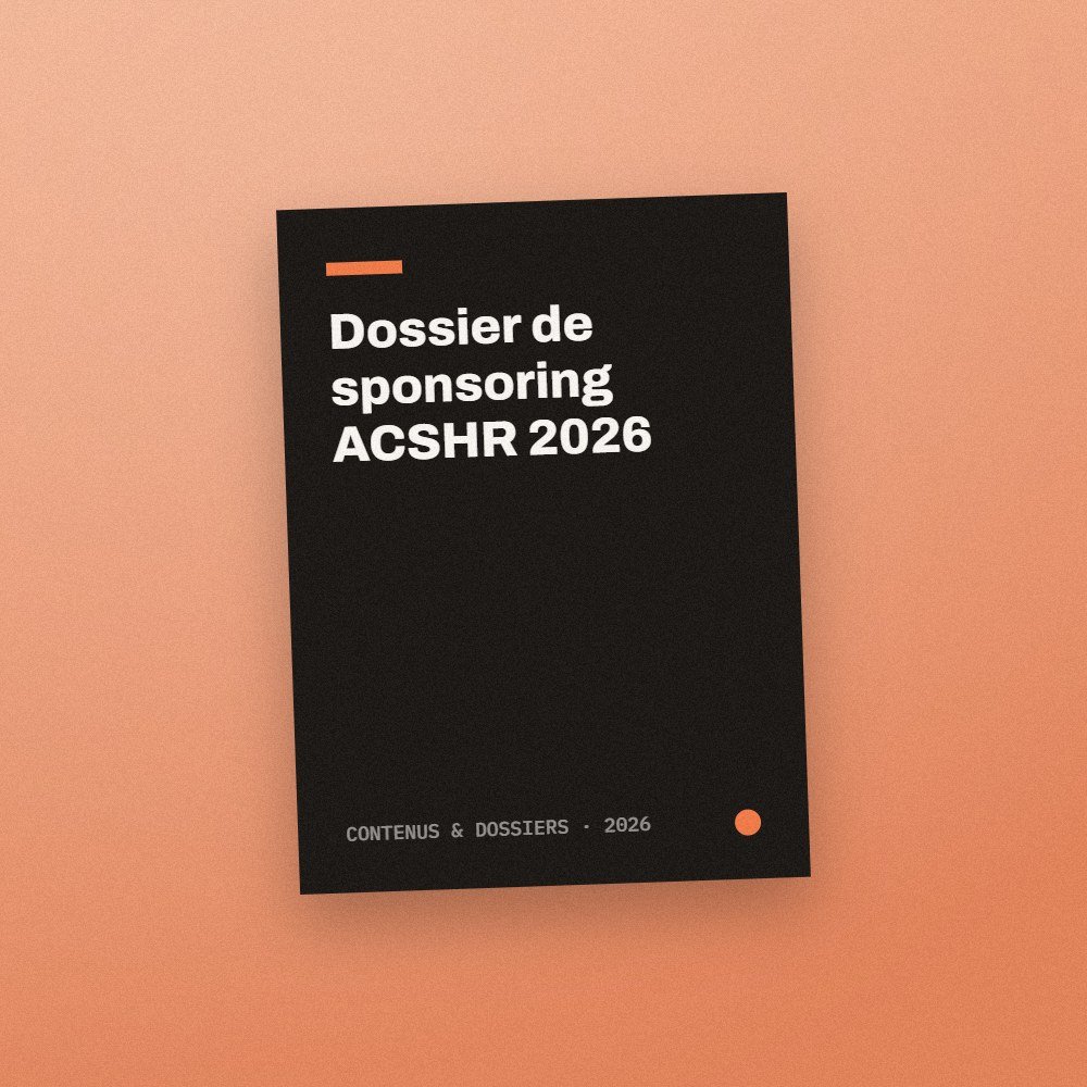 Couverture : Dossier de sponsoring ACSHR 2026