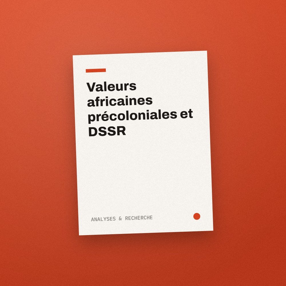 Couverture : Valeurs africaines précoloniales et DSSR